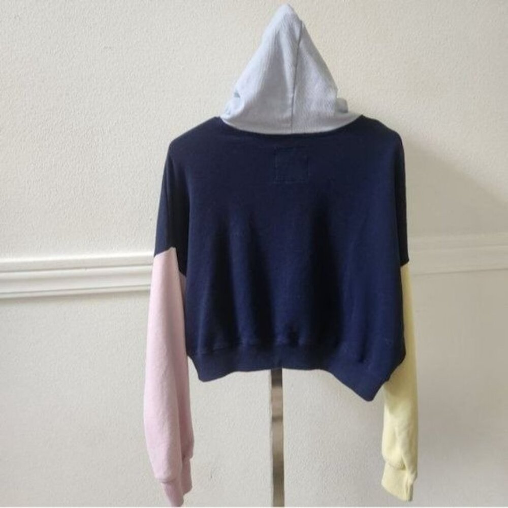 Hollister Co. COLORBLOCKED CROPPED Sweatshirt Navy Size XS - Picture 9 of 9